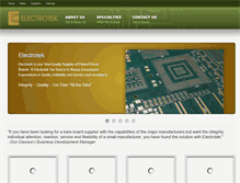Tablet Screenshot of electrotekcorp.com